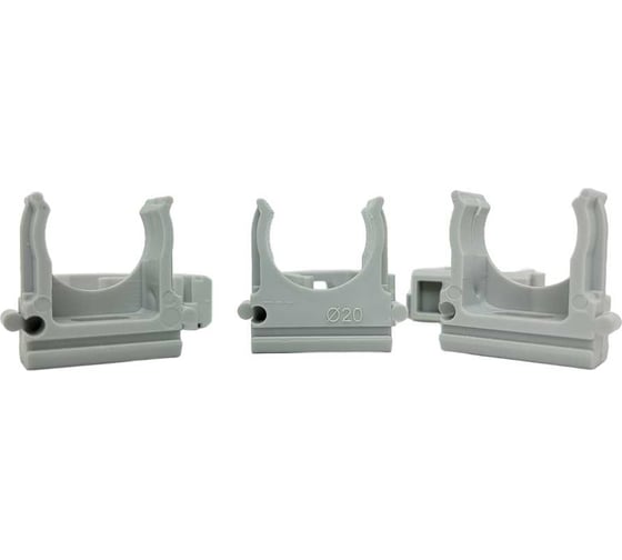 Изображение товара Крепеж-клипса для труб ЭЛЕКТРОБС полистирол, d20 мм, 100 шт 20820