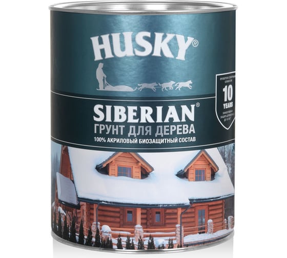 Изображение товара Акриловый биозащитный грунт для дерева HUSKY SIBERIAN 2.7 л 30122