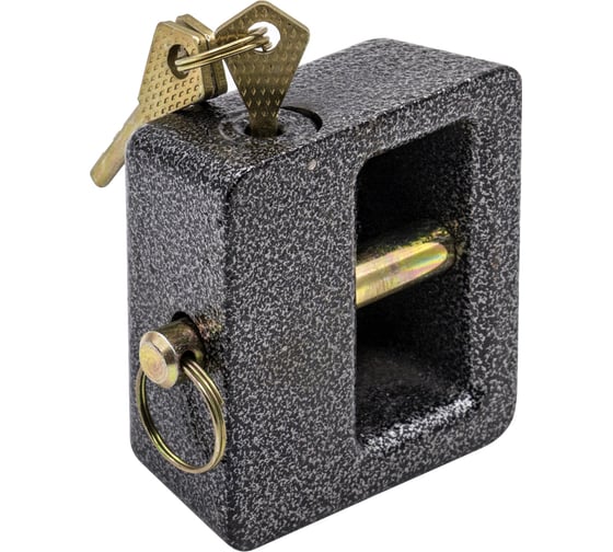 Изображение товара Навесной замок РемоКолор чугун, 3 ключа, 89x82x43 мм, дужка 13.7 мм 70-0-082