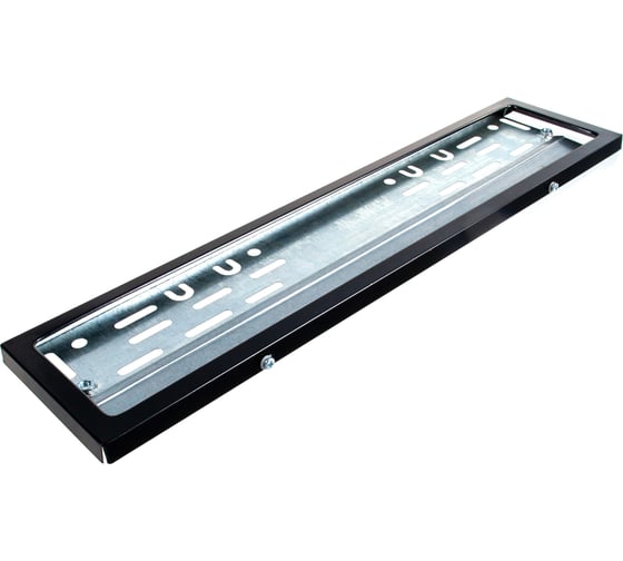 Изображение товара Металлическая рамка номерного знака, с металлическим адаптером в сборе, черная DolleX SPL-23