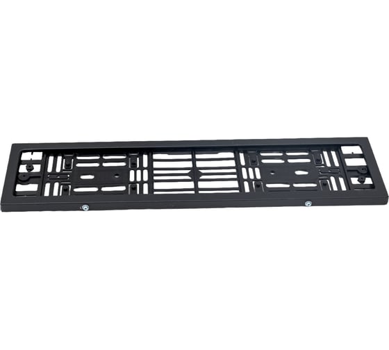 Изображение товара Металлическая рамка номерного знака, с пластмассовым адаптером в сборе, черная DolleX SPL-15