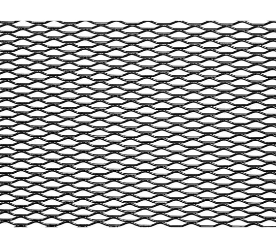 Изображение товара Облицовка радиатора DolleX алюминий, 120 х 30 см, черная, ячейки 15 х 4,5мм DKS-131