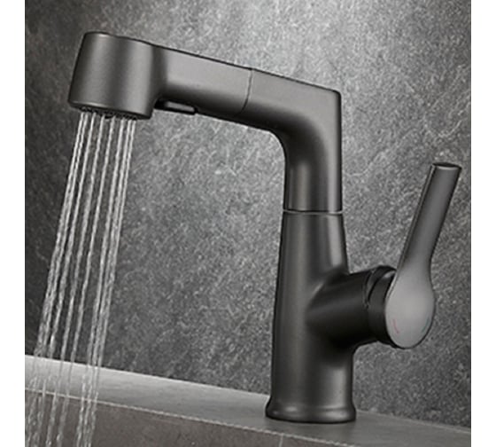 Изображение товара Елочка для тюльпана MATRIX 40 мм (титан) с выдвижной лейкой и поднимающимся носиком SMF-323970/GY 5537