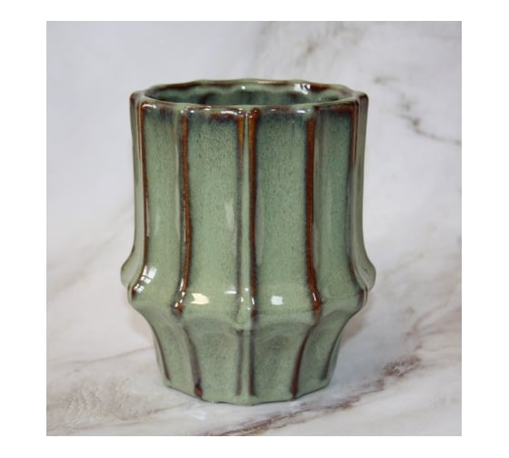 Изображение товара Ваза Scheurich Vase TORTINI керамика, d14,5 h16 см, зеленый 068102