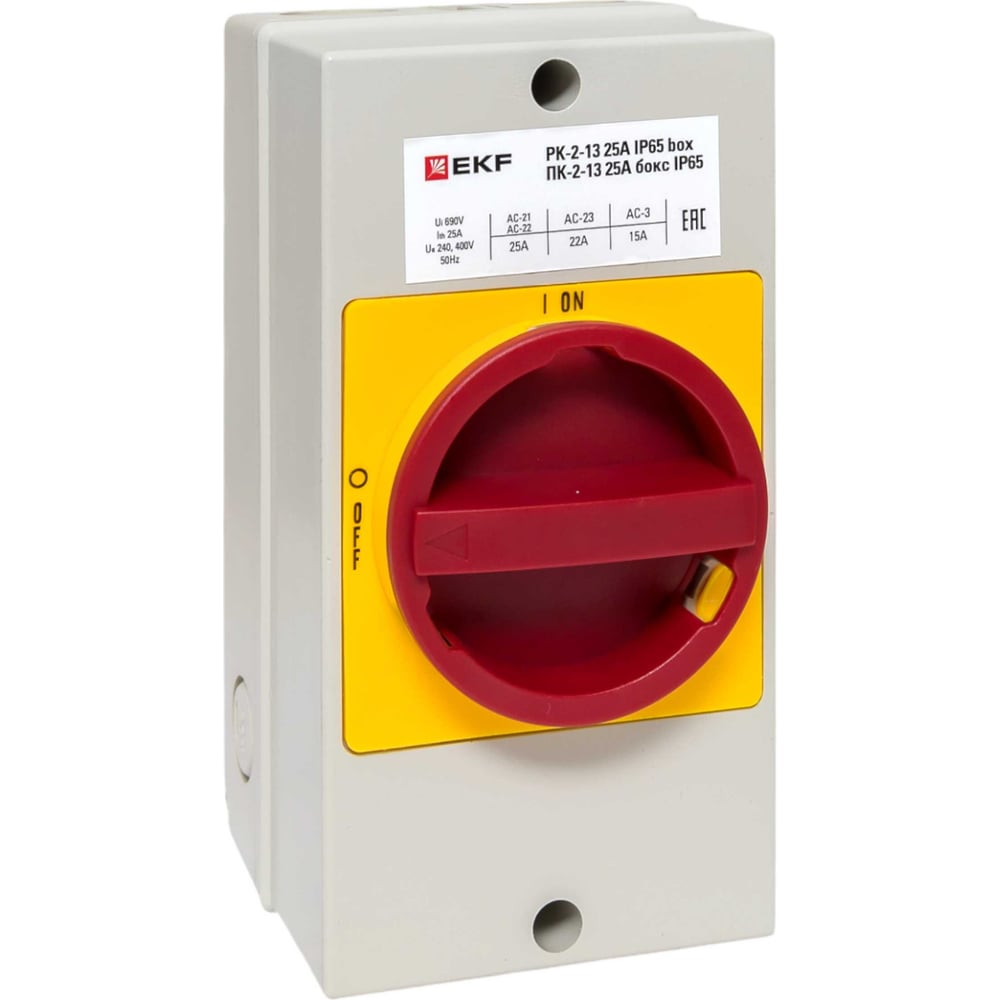 Изображение товара Кулачковый переключатель EKF ПК-2-13 25А 3P IP65 ВКЛ-ВЫКЛ PROxima