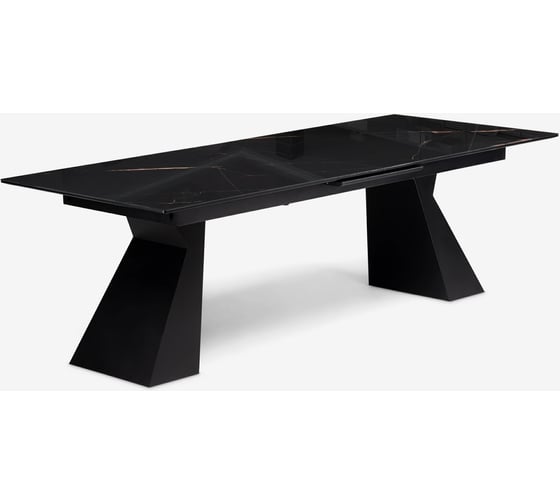 Изображение товара Стеклянный стол Woodville денхольм 240(290)х100x75, обсидиан/черный 553549