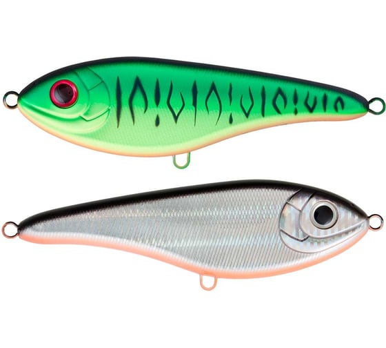 Изображение товара Воблер Strike Pro Джеркбейт Buster Jerk II Shallow Runner, цвет: GC01S/A70-713 Double Black Silver O EG-049#GC01S/A70-713