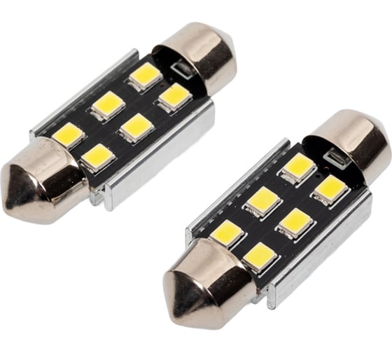 Изображение товара Светодиодная лампа VOLTON T11 SV 8.5 12V, 8SMD 36mm CANBUS 5050 блис. 2 шт. VLTC042W