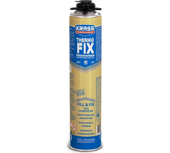 Изображение товара Клей-пена KRASS professional thermofix для теплоизоляционных работ, 0.75 л ЛА-00002766