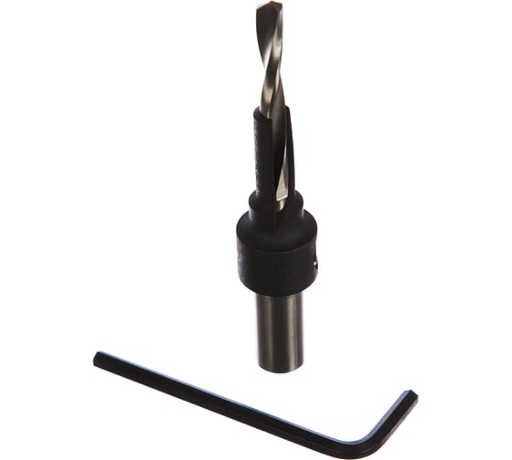 Изображение товара Трехзаходное сверло (10-7-5 мм, хвостовик 10 мм) с зенкером на оправке под евровинт 7 мм WPW ACD0707D