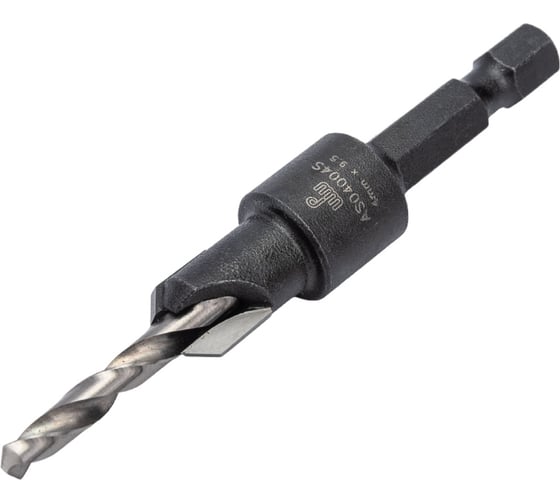 Изображение товара Зенковка оправка коническая со сверлом (4 мм, хвостовик HEX1/4) WPW AS04004S