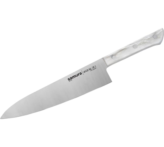 Изображение товара Кухонный нож Шеф Samura HARAKIRI 208 мм, коррозийно-стойкая сталь, белый акрил SHR-0085AW/K