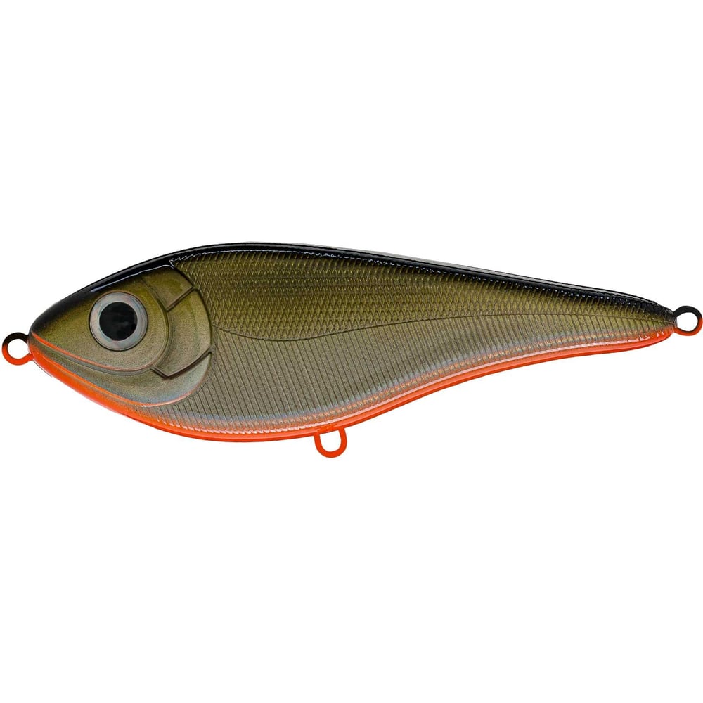 Воблер Strike Pro Джеркбейт Buster Jerk II Shallow Runner, цвет: 612T Natural Shad Silver EG-049#6 EG-049#612T