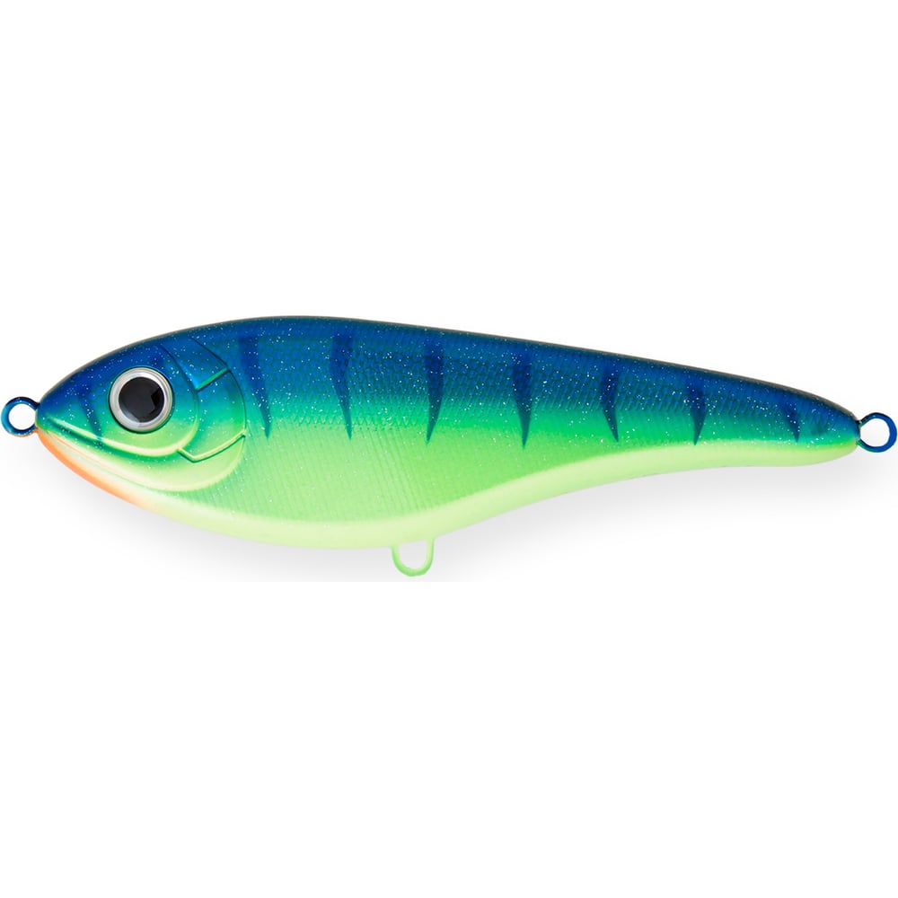 Воблер Strike Pro Джеркбейт Buster Jerk II Shallow Runner, цвет: C063F Blue-yellow Tiger Sparkles EG-049#C063F