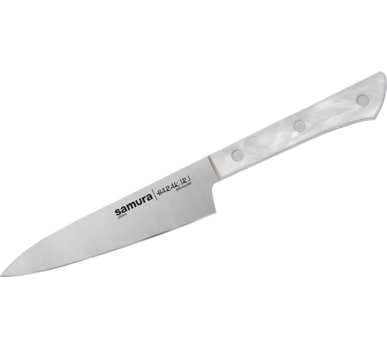 Изображение товара Кухонный универсальный нож Samura HARAKIRI 120 мм, коррозийно-стойкая сталь, белый акрил SHR-0021AW/K