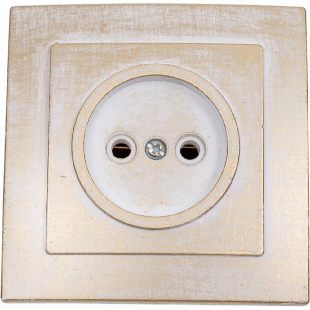 Изображение товара Розетка duwi серия Palazzo Vintage белое золото 1-местная, силовая