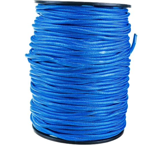 Изображение товара Плетеная веревка ЭБИС п/п 8 мм 200 м синяя 178