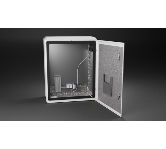 Изображение товара Термошкаф с монтажной панелью "Метком Групп" (ШхВхГ) 600x760x350 мм, ТШ-2, с обогревом и с вентиляцией, без крепления ТШ-2-60.76.35-MK-0-3