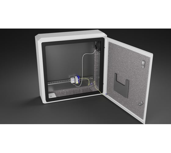 Изображение товара Термошкаф с монтажной панелью "Метком Групп" (ШхВхГ) 600x600x210 мм, ТШ-1, без обогрева с вентиляцией, с креплением на опору ТШ-1-60.60.21-MK-2-0