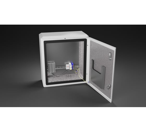 Изображение товара Термошкаф с монтажной панелью "Метком Групп" (ШхВхГ) 450x500x230 мм, ТШ-6, с обогревом и без вентиляции, без крепления ТШ-6-45.50.23-MK-1-3