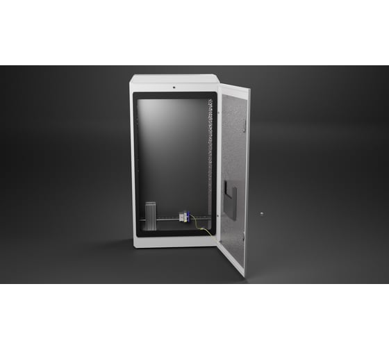 Изображение товара Термошкаф с монтажной панелью "Метком Групп" (ШхВхГ) 600x1200x300 мм, ТШ-5, с обогревом и без вентиляции, без крепления ТШ-5-60.120.30-MK-1-3