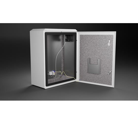 Изображение товара Термошкаф с монтажной панелью "Метком Групп" (ШхВхГ) 600x760x350 мм, ТШ-2, с вентиляцией и без обогрева, с креплением на цоколь ТШ-2-60.76.35-MK-2-2