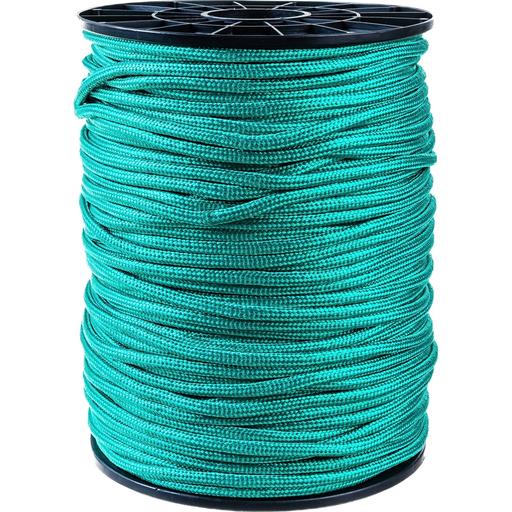 Плетеная веревка Эбис шнур зубр полиамидный плетеный повышенной нагрузки без сердечника d 5 катушка 700м