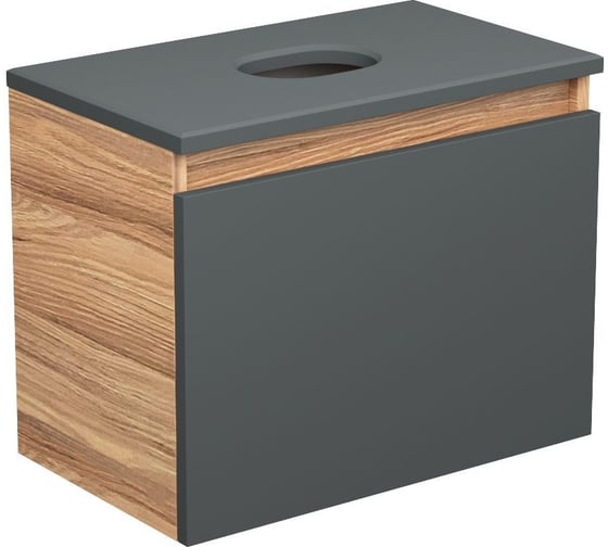 Изображение товара Подвесная тумба под раковину Bauedge Bau Dream Blackwood 50, 1 ящик графит BD1050-BL