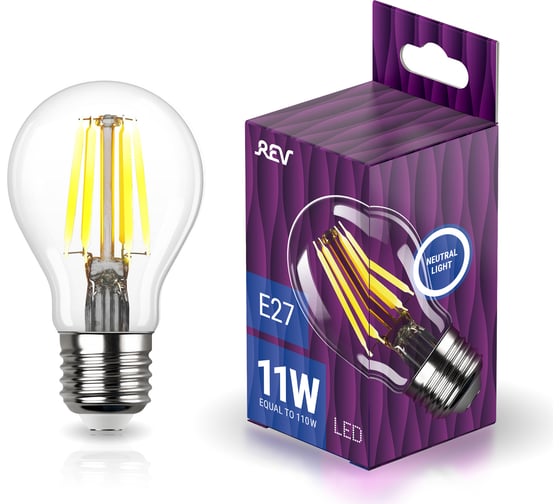 Изображение товара Светодиодная филаментная лампа REV A60 E27 11W, 4000K 32478 2