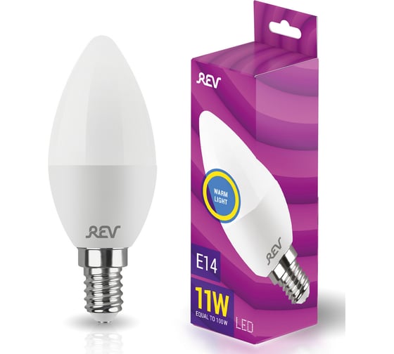 Изображение товара Светодиодная лампа REV C37 Е14 11W, 2700K, теплый свет 32510 9
