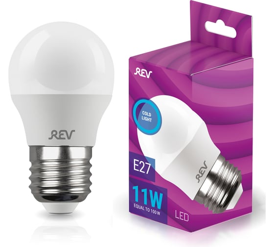 Изображение товара Светодиодная лампа REV G45 Е27 11W, 6500K, дневной свет 32522 2