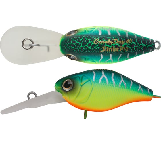 Изображение товара Воблер Strike Pro Крэнк Cranky-EX Deep 60, цвет: A223S-RP Pearl Mat Tiger EG-168XL#A223S-RP