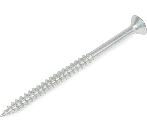 Изображение товара Саморез Стройметиз 6,0х90 универсальный, белый цинк уп. 200 шт. 2151078