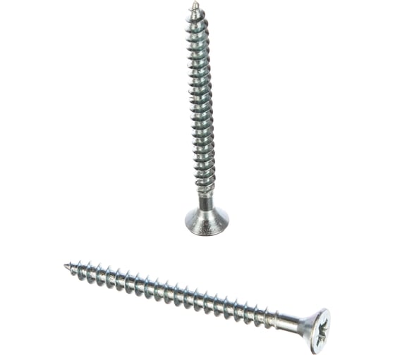 Изображение товара Саморез Стройметиз 6,0х70 универсальный, белый цинк уп. 200 шт. 2151058