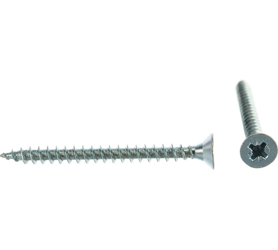 Изображение товара Саморез Стройметиз 4,5х50 универсальный, белый цинк уп. 500 шт. 2151288