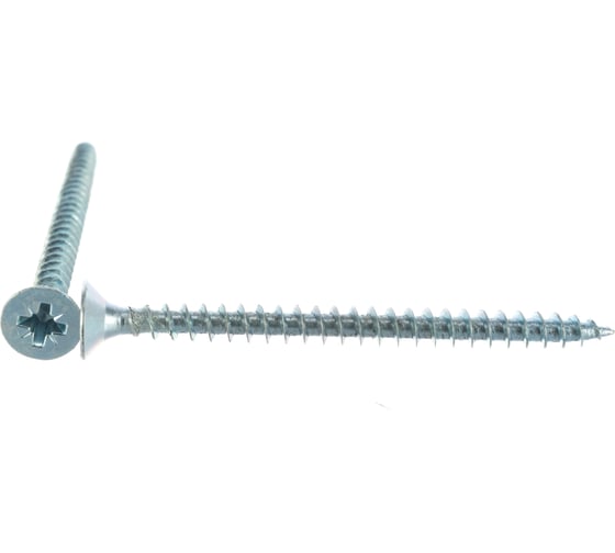 Изображение товара Саморез Стройметиз 4,5х60 универсальный, белый цинк уп. 350 шт. 2151298