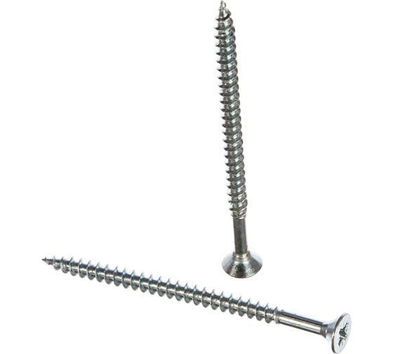 Изображение товара Саморез Стройметиз 4,5х70 универсальный, белый цинк уп. 100 шт. 2151305