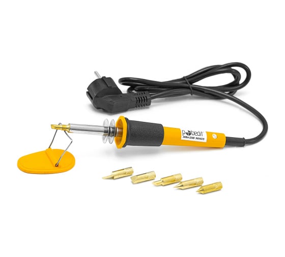Изображение товара Паяльный набор Pobedit паяльник+подставка+ набор жал, 30 Вт, 220 В, 9054575