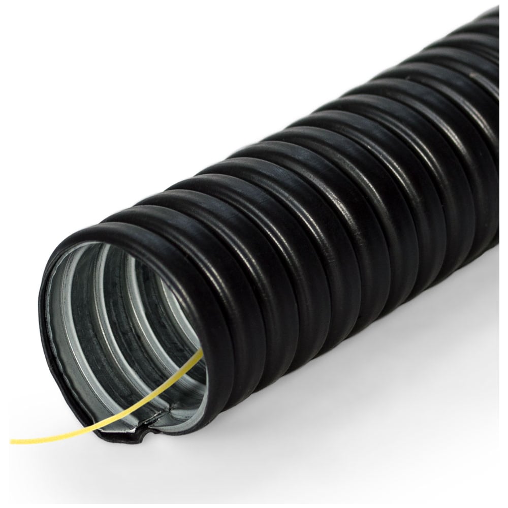 Изображение товара Металлорукав в ПВХ оболочке Промрукав Р3-ЦП-НГ-18 50м защитный гибкий кабельный рукав