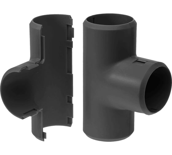 Изображение товара Разборный тройник Промрукав черный д20 50шт PR13.0196