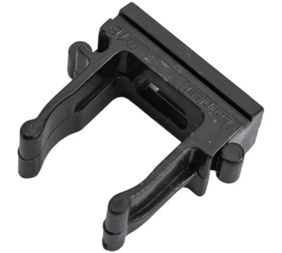 Изображение товара Держатель-клипса Экопласт CF16G для труб D16мм, цвет чёрный, 10шт 41716-10BL