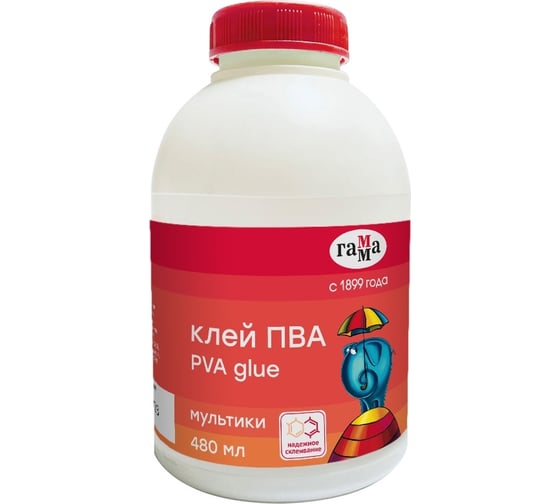 Изображение товара Клей пва Гамма мультики 480 мл 180123480