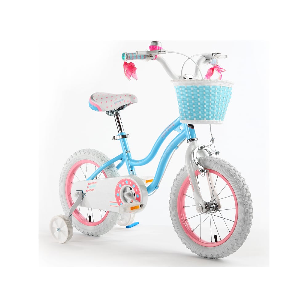 фото Велосипед royal baby stargirl steel 14", стальная рама rb14g-1 голубой/розовый