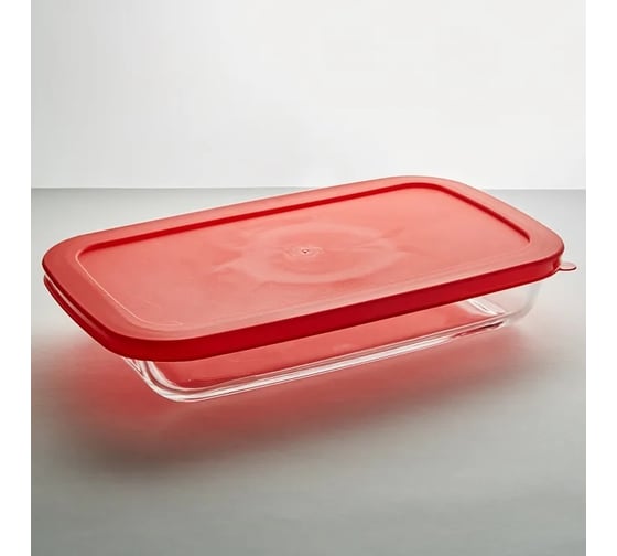 Изображение товара Прямоугольная форма для запекания Забава РК-0047/2 с крышкой из жаропрочного стекла, 1,5 л, 30х18.5х5 см (12) 0R-00005220