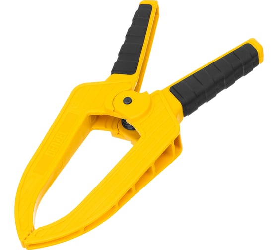 Изображение товара Струбцина Denzel клещеобразная, удлиненная 75x110 мм двухкомпонентные рукоятки 20790