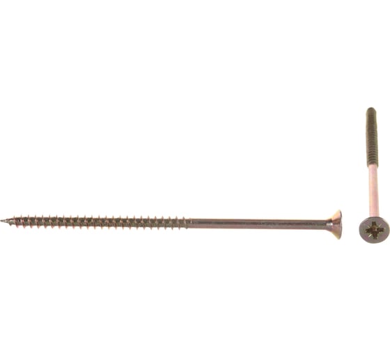 Изображение товара Саморез Стройметиз 6,0х130 универсальный, желтый цинк уп. 140 шт. 96196