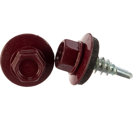 Изображение товара Кровельный саморез Стройметиз 5,5х19 винно-красный RAL 3005 уп. 300 шт. 2140210