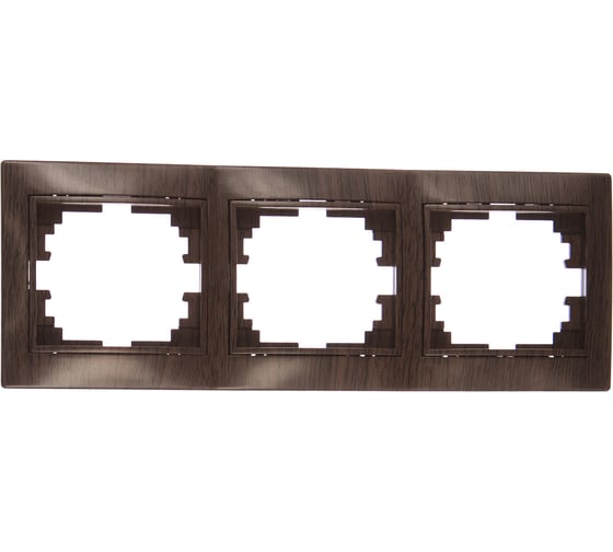 Изображение товара Горизонтальная рамка Intro 150310 на 3 поста, СУ, Plano, венге Б0030100