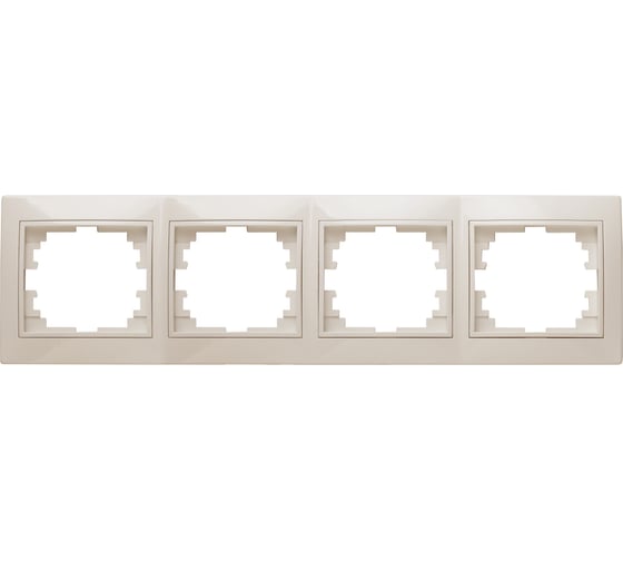 Изображение товара Горизонтальная рамка Intro 150402 на 4 поста, СУ, Plano, слоновая кость Б0027630