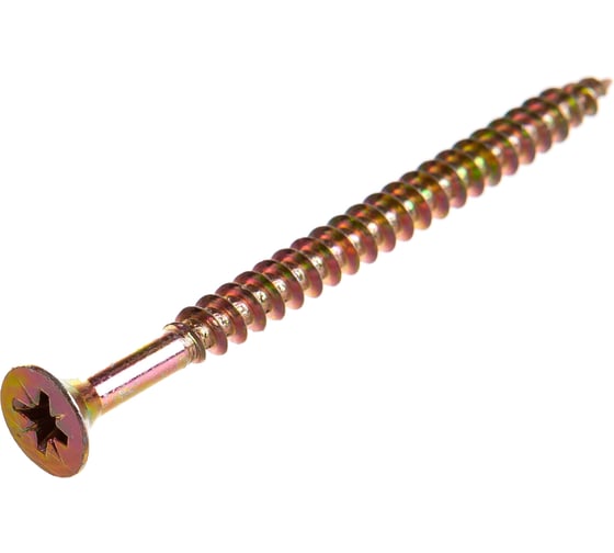 Изображение товара Саморез Стройметиз 5,0х70 универсальный, желтый цинк уп. 250 шт. 2140898